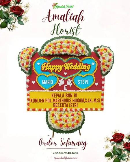 Papan Bunga Pernikahan Karangwage